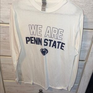 Gildan White Long Sleeve Tee - We Are Penn State